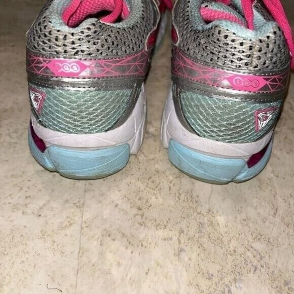 Asics Gray & Pink Athletic Running Training Sneakers Low Top Women’s Size 7.5 - Picture 6 of 9